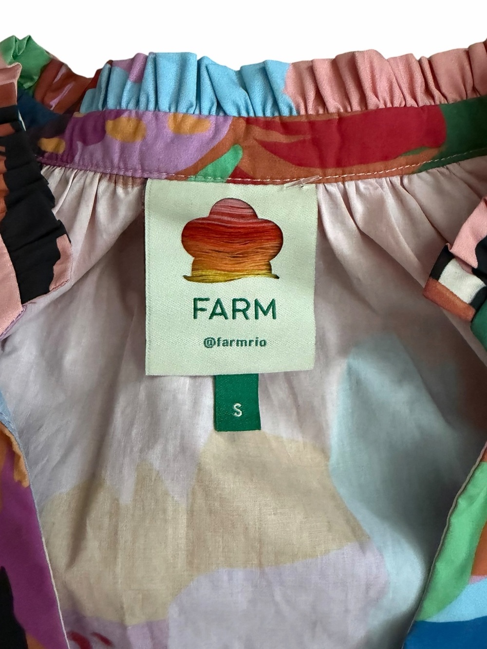 Farm Rio Lucy Mini Floral Pink Multicolor Tropical Tiered Dress - Picture 9 of 9